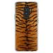 DistinctInk Clear Shockproof Hybrid Case for Samsung Galaxy S9+ PLUS (6.2 Screen) - TPU Bumper Acrylic Back Tempered Glass Screen Protector - Yellow Black Tiger Fur Skin Print - Animal Print