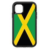 DistinctInk Custom SKIN / DECAL compatible with OtterBox Defender for iPhone 11 (6.1 Screen) - Jamaica Flag Black Green Yellow - Show Your Love of Jamaica