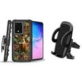 Bemz Armor Samsung Galaxy S20 Ultra 6.9 inch Case Bundle: Heavy Duty Rugged Holster Combo Protection Cover with Cellet Air Vent 360 Rotation (Vent Support) and Lens Wipe - Deer Camo