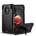 Beyond Cell Hyber Series Dual Layer Shockproof Stand Case and Atom Cloth for LG Tribute Empire - Carbon Fiber