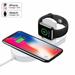 2 in 1 Phone Wireless Charging Pad dual wireless charger for Galaxy Watch Gear S3/S2 Apple Watch Series 4/3/2/1 iPhone 8/X/XS/XR Samsung S7 and All Qi Enabled Devices (White)