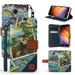 Beyond Cell Synthetic Leather Wallet Case (Gone Fishing) Compatible with LG Aristo 3 Tribute Empire Rebel 4 Phoenix 4 Aristo 2 Plus Zone 4 with Tempered Glass Screen Protector and Atom Cloth