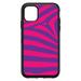 DistinctInk Custom SKIN / DECAL compatible with OtterBox Symmetry for iPhone 11 (6.1 Screen) - Purple Hot Pink Zebra Skin Stripes
