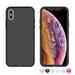 Njjex Case Cover for Apple iPhone XR / iPhone XS Max / iPhone XS / iPhone X / iPhone 10 / iPhone X Edition Njjex Matte Charming Colorful Slim Soft TPU Bumper Case Cover -Black