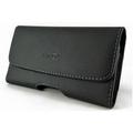 Premium Leather Pouch Holster Belt Case for Sony Xperia XZ3 Xperia XA2 Plus w/ Clip / Loops Black