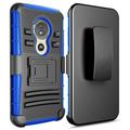 For Motorola Moto G6 Play / G6 Forge / XT1922 / E5 / XT1920 Armor Belt Clip Holster Case Cover Blue