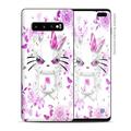 Skin Decal Vinyl Wrap for Samsung Galaxy S10 Plus - decal stickers skins cover - Mean Kitty in Pink
