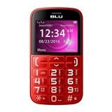 BLU Joy J010 Unlocked GSM Senior Friendly Phone - Red