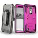 LG Grace /LG Harmony/LG V5 / LG K20 Plus /LG K10 2017 M250 (T-Mobile)/LG K20 V (Verizon) /L59BL L58VL VS501 Case Clip Heavy Duty Holster Full Body Coverage [Built in Screen Protector] Purple