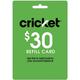 Cricket Wireless $30 e-PIN Top Up (Email Delivery)