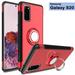 Elegant Choise Galaxy S20 / S20 5G 6.2inch Rotating Ring Case Armor Dual Layer Shockproof Protection Case with 360 Degree Rotating Kickstand and Magnet Holder Case Cover (Red)