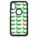 DistinctInk Custom SKIN / DECAL compatible with OtterBox Commuter for iPhone XS MAX (6.5 Screen) - Green Orange Blue Alligator Gator - Cartoon Alligators