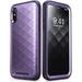 iPhone X Case Clayco [Hera Series] Full-body Rugged Case with Built-in Screen Protector for Apple iPhone X (2017 Release) (Purple)