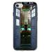 DistinctInk Clear Shockproof Hybrid Case for iPhone 7 8 SE (2020 Model) 4.7 Screen TPU Bumper Acrylic Back Tempered Glass Screen Protector - Open TARDIS - It s Bigger on the Inside