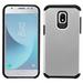 Samsung Galaxy J3 2018 J337 J3 V 3rd Gen J3 Star J3 Achieve Express Prime 3 Phone Case Shockproof Hybrid Rubber Rugged Case Cover Slim Silver