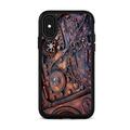 Skin for OtterBox Symmetry Case for iPhone X Skins Decal Vinyl Wrap Stickers Cover - Steampunk Metal Panel Vault Gear