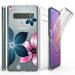 Beyond Cell Tri Max Series Compatible with Samsung Galaxy S10 Slim Full Body Coverage Case with Self-Healing Flexible Gel Transparent Clear Screen Protector Cover - Midnight Mystic Flowers
