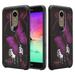 LG Stylo 4 Case LG Q Stylus Case SOGA Hybrid Dual Layer Astro Armor Smooth Protective Case Compatible for LG Stylo 4/LG Q Stylus Phone Cover ShockProof - Purple Butterfly