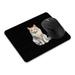 WIRESTER 8.66 x 7.08 inches Rectangle Standard Mouse Pad Non-Slip Mouse Pad for Home Office and Gaming Desk - Watercolor Turkish Van Cat Sitting Down