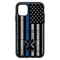 DistinctInk Custom SKIN / DECAL compatible with OtterBox Symmetry for iPhone 11 Pro MAX (6.5 Screen) - Thin Blue Line US Flag K9 Dog Paw - Show Your Support for First Responders