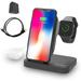 Techsmarter Wireless Charging Station Dock for iPhone + Apple Watch + AirPods. Compatible with iPhone 15 14 13 12 11 XR XS Watch 7 6 5 4 3