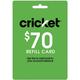 Cricket Wireless $70 e-PIN Top Up (Email Delivery)