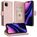 Case for iPhone 11 Pro Max Case Wallet Flip Pouch Cover Folio [Kickstand] Cute Girls Women Phone Case for Apple iPhone 11 Pro Max - Glitter Rose Gold