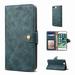 For Apple iPhone XR Dteck Luxury Cash Credit Card Slots Holder Carrying Folio Flip Cover Wallet Pouch Case Kickstand blue