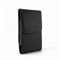 Vertical Leather Case Belt Clip Pouch Holster Sleeve for Nokia 8.1 Nokia X7 (Fits w/ Otterbox Symmetry Commuter / Lifeproof Case On) - Black