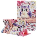 Galaxy Tab A 10.1 (2019) Case T510 T515 (NOT for T580 P580) Allytech Slim Shell PU Leather Shockproof Folio Stand Pencil Holder Wallet Case Cover for Samsung Galaxy Tab A 10.1 T510 Cute Owl