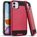 For Iphone 11 6.1 Brushed Case Red