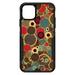 DistinctInk Custom SKIN / DECAL compatible with OtterBox Commuter for iPhone 11 (6.1 Screen) - Brown Red Yellow Circles - Relive the 80 s