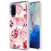 Samsung Galaxy S20 (6.2 ) Phone Case Marble Design Pattern Hybrid Bumper Shiny TPU Soft Rubber Silicone Raised Edge Cover Electroplated Slim Thin Case PINK ROSES Marbling for Samsung Galaxy S20