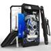 Beyond Cell TriShield Series Compatible with iPhone 8 Plus iPhone 7 Plus Slim Military Grade Shockproof Protection Phone Case with Belt Clip Holster - Blue Skull Snake