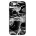 DistinctInk Clear Shockproof Hybrid Case for iPhone 7 8 SE (2020 Model) 4.7 Screen TPU Bumper Acrylic Back Tempered Glass Screen Protector - Grey Black Flame Fire - Printed Image of Fire