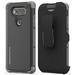 PureGear (Matte Black) Dualtek Extreme Rugged Case Cover + Belt Clip Hip Holster with Stand for LG V20 (Sprint LS997 Verizon VS995 US Cellular US996 AT&T H910 T-Mobile H918 H990 H990DS)