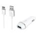 2-in-1 Type-C USB Chargers Bundle for Samsung ZTE Zpad Lenovo YOGA Tab 3 Plus Meizu M3 Max/ Pro 6 Asus ZenPad 3S 10/ ZenPad Z10 (White) - 2.1Ah Car Charger Adapter + USB Charging Cable