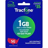 Tracfone $35 Smartphone 60 Day Plan 750 Min/ 1000 Txt/ 1GB Data e-PIN Top Up (Email Delivery)