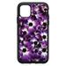 DistinctInk Custom SKIN / DECAL compatible with OtterBox Symmetry for iPhone 11 Pro (5.8 Screen) - Purple White Black Flowers