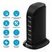 USB Tower Power Adapter 6-Port Smart IC Tech Charging Station with Quick Charge 2.1 for Phone Tablets and More