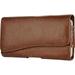 LG Lancet VW820 ~ EXTRA LARGE Horizontal Leather Pouch Carrying Case Holster Belt Clip Magnetic Closure Fits - Brown New