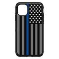DistinctInk Custom SKIN / DECAL compatible with OtterBox Symmetry for iPhone 11 Pro MAX (6.5 Screen) - Thin Blue Line US Flag Law Enforcement - Show Your Support for First Responders