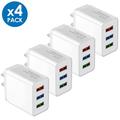 USB Wall Charger Power Adapter 2A/5V Travel Charger US Plug Compatible with Samsung Galaxy S6 S7 S8 S9 S10 Note 8 9 10 LG G5 G6 G7 G8 V20 V30 V40 V50 ThinQ iPhone 7/8/X/XS/XR/11 [4-PACK]