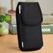 PLUS SIZE XL LARGE Pouch Case Holster for iPHONE 6 PLUS / iPHONE 7 PLUS / iPHONE 8 PLUS [ 5.5 ] ~ Heavy Duty Black Nylon Canvas Velcro Flap Vertical / Horizontal Case with Steel Belt Clip Holster