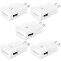 5-Pack New OEM Samsung fast Adaptive Wall Charger for Galaxy S7 S6 Note 5 4 Edge EP-TA20JWS / ECB-DU4EWE For Samsung Galaxy S6 Edge S7 Edge S8 S8+ S9 S9+ Note 8 9 - White