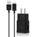 Cricket Samsung Galaxy S6 True Digital Adaptive Fast Charger Micro USB 2.0 [1 Wall Charger + 5 FT Micro USB Cable] AFC uses dual voltages for up to 50% faster charging! - BLACK