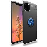 iPhone 11 Pro Max Case 6.5 2019 Allytech Silicone Slim Shell with 360 Rotating Ring Holder Stand Shockproof Drop Proof Anti-scratch Bumper Back Cover Case for Apple iPhone 11 Pro Max 6.5 Black+Blue