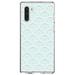 DistinctInk Clear Shockproof Hybrid Case for Samsung Galaxy Note 10 (6.3 Screen) - TPU Bumper Acrylic Back Tempered Glass Screen Protector - Teal & Pink Rose Pattern