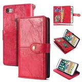 iPhone 6S Plus Wallet Case iPhone 6 Plus Case Allytech Vintage Style PU Leather Folio Flop Secure Fit Magnetic Closure Folding Case with Wallet/ Card Holder For iPhone 6S Plus/ iPhone 6 Plus Red