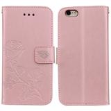 iPhone 6S/ iPhone 6 Case Allytech [Embossed Rose Series] Folding Folio Flip Case with Kickstand Card Holders Magnetic Closure Full Body Protection Cover Shell for iPhone 6S/ iPhone 6 Rosegold